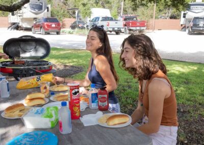 a family rv camping in texas