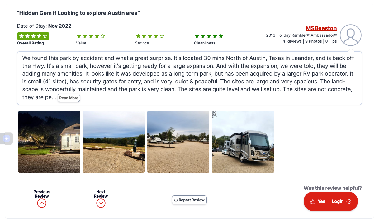 RV Life Campground review