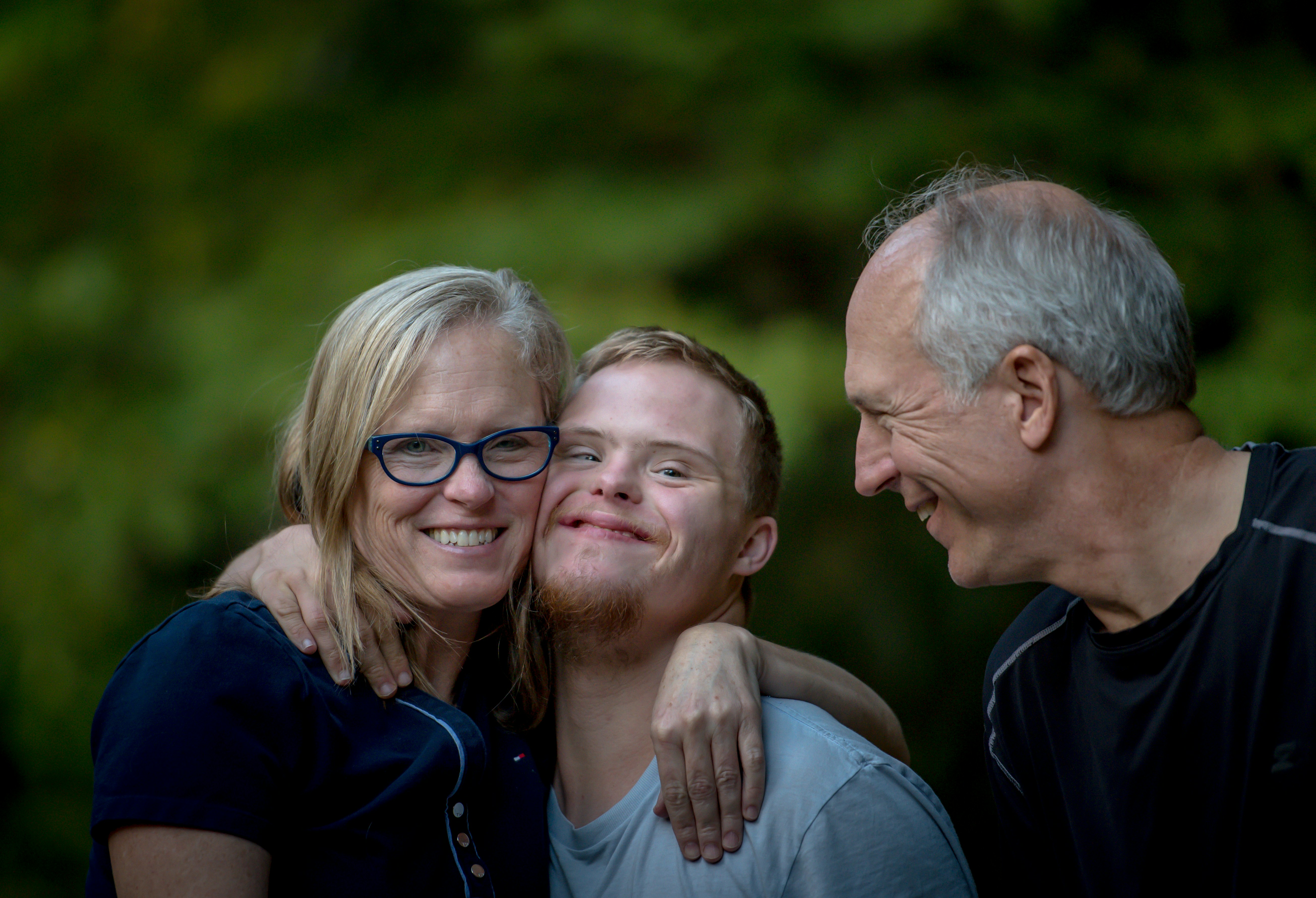 A family smiles about their long-term rv park selection near austin tx