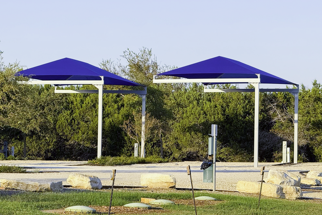 Covered sites at long-term RV parks in Austin Tx